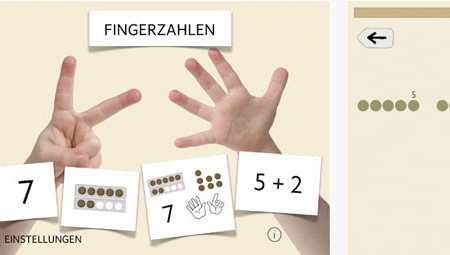 online lernen: Fingerzahlen / Apple-App / SCHULE Online