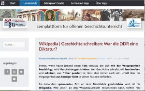 SeGu – DDR auf Wikipedia – Magazin SCHULE