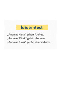 Lustige Grammatik – Andrea's Kiosk