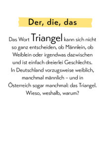 Lustige Grammatik - Triangel