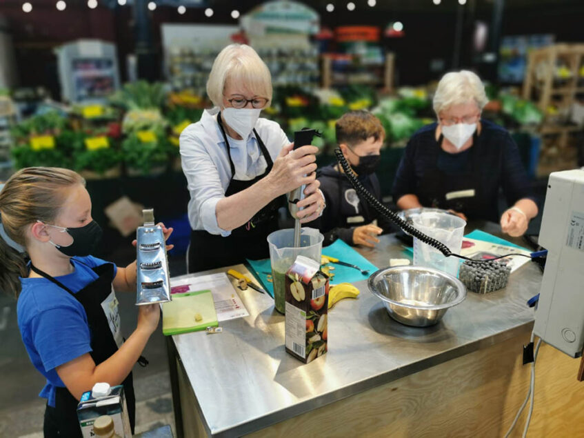 Die Küchenpartie mit peb unterwegs: Kochaktion in der Markthalle Neun, Berlin